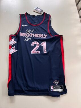 Nike Authentic Joel Embiid #21 men’s large 76ers City Edition Jersey Sz 48 NWT​